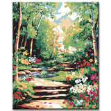Painting by Numbers for Adults Stairs in The forest