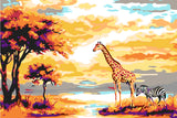 Painting by Numbers Giraffe and Zebras