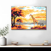 Painting by Numbers Giraffe and Zebras