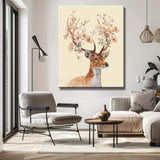 Painting by Numbers for Adults Animals Moose with Flowers