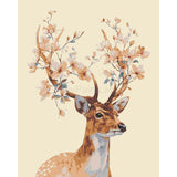 Painting by Numbers for Adults Animals Moose with Flowers
