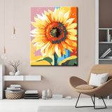 Painting by Numbers for Adults Sunflower in Rainbow Colors