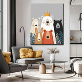 Painting by Numbers for Adults Animals Cartoon Bear with Crown