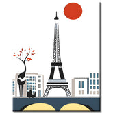 Paint by Numbers Paris Eiffel Tower Art Illustration