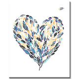 Painting by Numbers for Adults Heart Made of Feathers