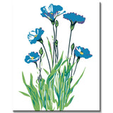 Painting by Numbers for Adults Flowers Cornflowers