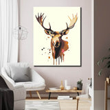 Paint by Numbers Moose Art Beige