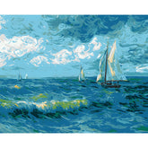Painting by Numbers for Adults Sailboat in The Sea