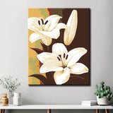 Paint by Numbers for Adults Flowers White Lilies