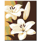 Paint by Numbers for Adults Flowers White Lilies