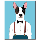 Painting by Numbers Dog with Suspenders