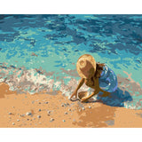 Painting by Numbers Child on The Beach Pictures