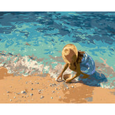 Painting by Numbers Child on The Beach Pictures