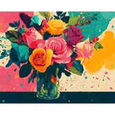 Painting by Numbers Flowers Bouquet of Roses
