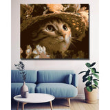 Painting by Numbers Kitten with Hat