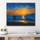Painting by Numbers for Adults Couple on The Beach