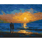 Painting by Numbers for Adults Couple on The Beach