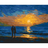 Painting by Numbers for Adults Couple on The Beach