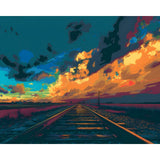 Painting by Numbers Pictures of Train Tracks