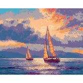 Painting by Numbers for Adults Sailboats in A Storm