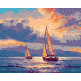 Painting by Numbers for Adults Sailboats in A Storm
