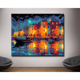 Painting by Numbers Boats At Night