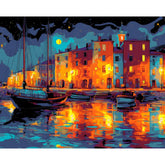 Painting by Numbers Boats At Night