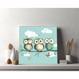 Painting by Numbers for Adults Animals Comic Owls Friends