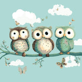 Painting by Numbers for Adults Animals Comic Owls Friends