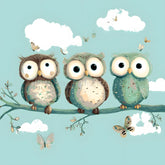 Painting by Numbers for Adults Animals Comic Owls Friends