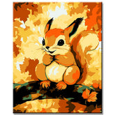 Painting by Numbers for Adults Animals Cartoon Squirrel