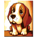 Painting by Numbers Dog Animals Cartoon Basset Hound