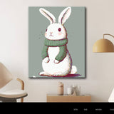 Painting by Numbers Pictures Sitting White Rabbit
