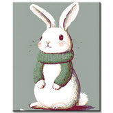 Painting by Numbers Pictures Sitting White Rabbit