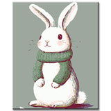 Painting by Numbers Pictures Sitting White Rabbit