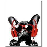Painting by Numbers Pictures Dj Dog Dog with Headphones