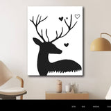 Painting by Numbers Silhouette Deer Love