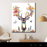 Painting by Numbers Deer Flower Antlers