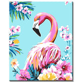 Painting by Numbers Flamingo and Flowers