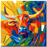 Paint by Numbers Modern Art Bull Head