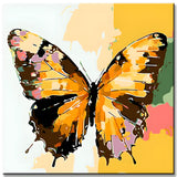 Paint by Numbers Butterfly Yellow Orange