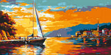 Painting by Numbers Lake Sailboat