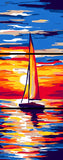 Painting by Numbers Sunrise Sea- 3-Panel (Triptych)
