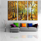 Painting by Numbers Birch forest- 3-Panel (Triptych)