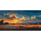 Painting by Numbers Landscape Orange