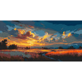 Painting by Numbers Landscape Orange
