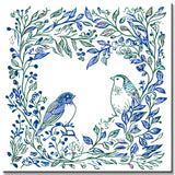 Painting by Numbers Plants Birds Blue