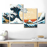 Painting by Numbers The Great Wave of Kanagawa 4-Panel (Quattro)