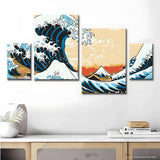 Painting by Numbers The Great Wave of Kanagawa 4-Panel (Quattro)