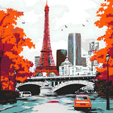 Paint by Numbers Radio Tower Red White